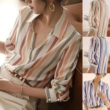 Ladies T Shirts Lapel V Neck