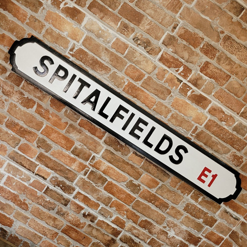 Spitalfields sign wooden - sign,