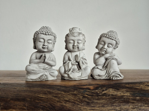 Set buddha grey stone - of,