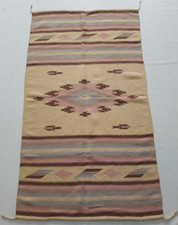 Vintage Handmade Traditional Navajo Mexican Kilim Floor Rug Carpet 180x102 cm