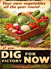 Dig for victory metal - for, wall