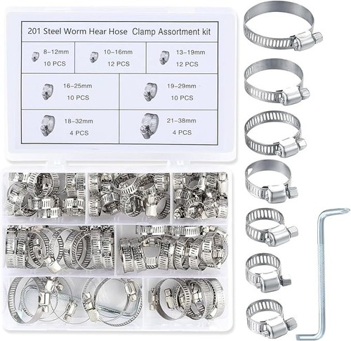 62pcs jubilee clips - jubilee, assorted