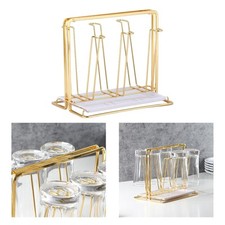 Golden Mug Drying Rack Stand