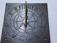 Vintage Tempus Fugit Brass Sun Dial