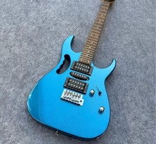 Blue dazzling electric guitar