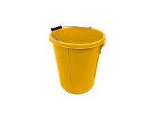 25L LITRE 5 GALLON PLASTERERS BUCKET / YELLOW / PLASTIC / HEAVY DUTY  MADE IN UK