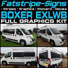 to fit PEUGEOT BOXER L4 EXLWB GRAPHICS STICKERS STRIPES DAY VAN CAMPER MOTORHOME