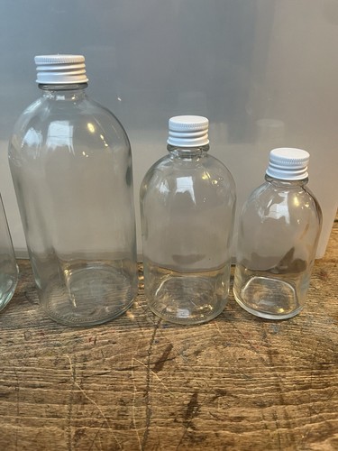 Glass bottles boston lids - glass,