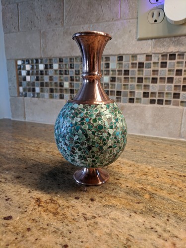 Turquoise inlaid mosaic - inlaid,