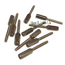 M3.5 x 35mm Socket Extension Studs, Nickel-Plated Steel - 10 Pack