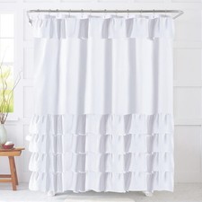 White Ruffle Farmhouse Shower
