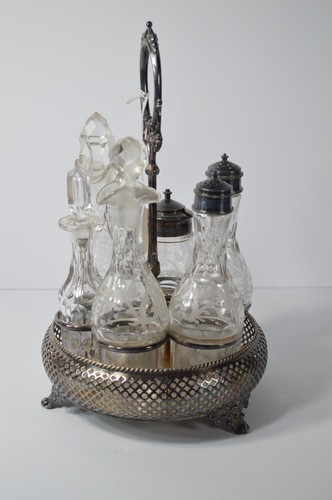 Antique silverplate cruet - antique,