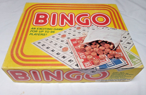 Retro bingo game wooden - bingo,