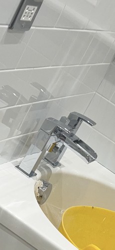 Chrome waterfall bath - bath, shower