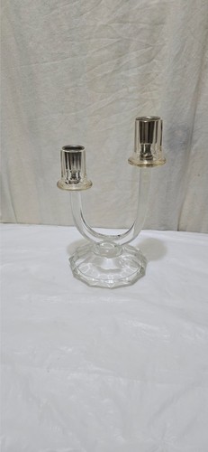 Glass arm candelabra centre - glass, 2