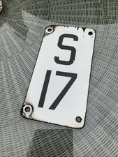 Rare Vintage Old enamel British railway signal identification sign Mancave 