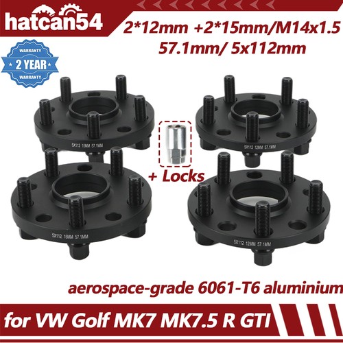 12mm 15mm wheel spacers kit - &,