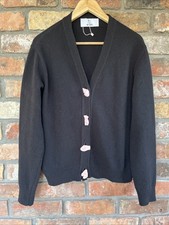 Hades Carrington Surrealist Black Cardigan Wool Size Medium Large