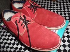 SUPERB MOSHULU RED SUEDE MENS