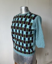 Vintage Ballantyne for Laura Hardy 100% pure Scottish cashmere Checked jumper