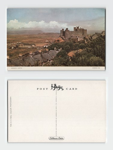 Postcard harlech castle - harlech,