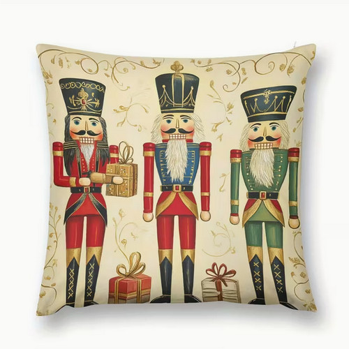 Christmas nutcracker cushion - christmas,