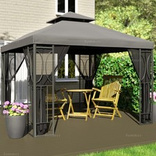 Metal gazebo with side - gazebo,