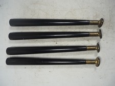 Set Of 4 Vintage Original 1960s/70s Coffee Table Legs Black With Metal Feet 31cm