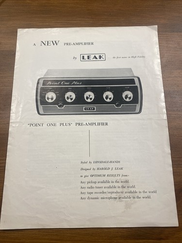 Leak pre amplifier point one - pre,