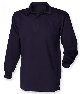 Royal navy embroidered rugby - royal,