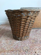 Vintage woven wicker waste - woven,