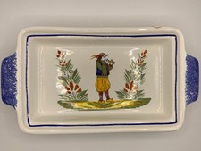 Vintage French Henriot Quimper Faience Butter Dish