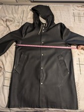 Stutterheim Stockholm Rubber PVC Raincoat Unisex Black Poss Fetish? Medium