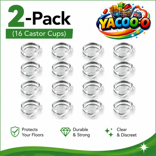 Pack large castor cups - large, –