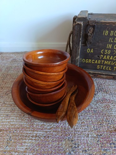 Vintage wooden salad bowl - vintage,