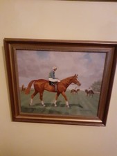 horse racing oil painting