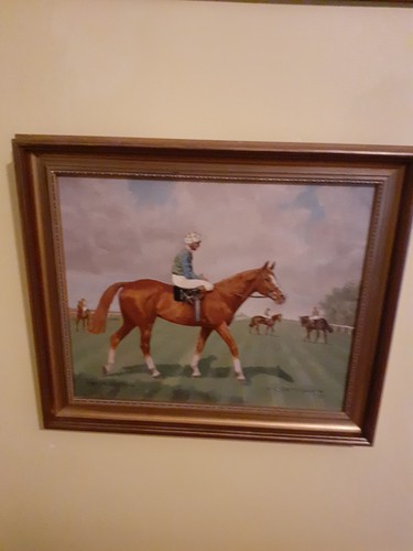 Horse racing oil painting - racing,