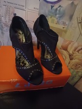 Ladies Black Heel Open Toe