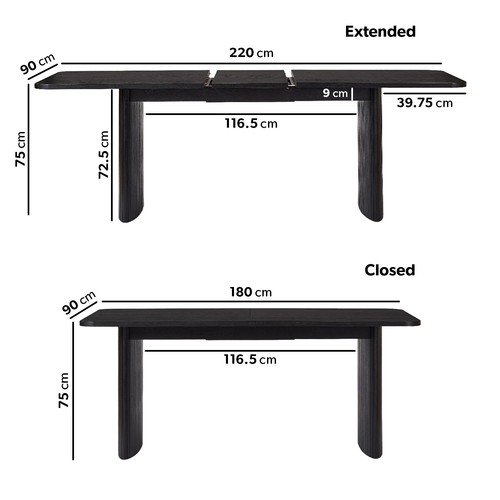 Large rectangular black oak - large,