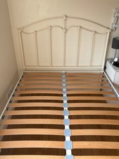 LAURA ASHLEY cream metal frame double bed