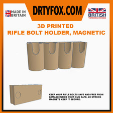 3D Printed Rifle Bolt Holder, Gun Cabinet, Rifle Storage, Bolt Holder.