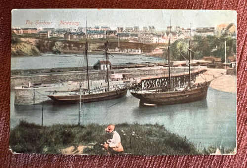 Antique postcard newquay - antique,