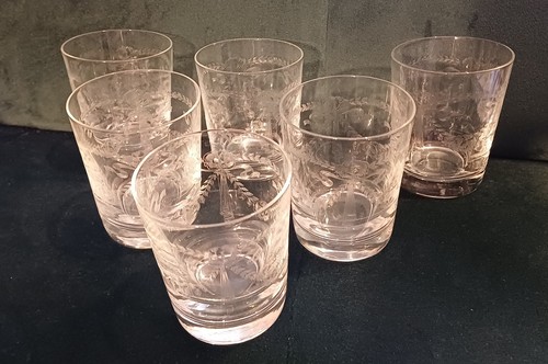 Vintage set etched - set, of
