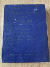 Humber Workshop Manual Pullman Imperial Super snipe Touring Limousine 1956
