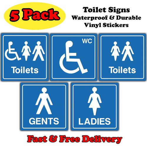 Toilet sticker sign - sticker,