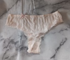 Cream Pink Tanga Briefs