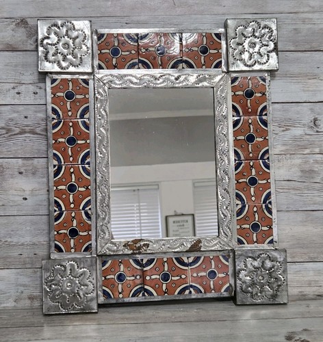 Vintage silver punched tin - silver,