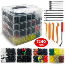 1240x Car Body Trim Clips Plastic Push Pin Rivet Screw Panel Fasteners Interior