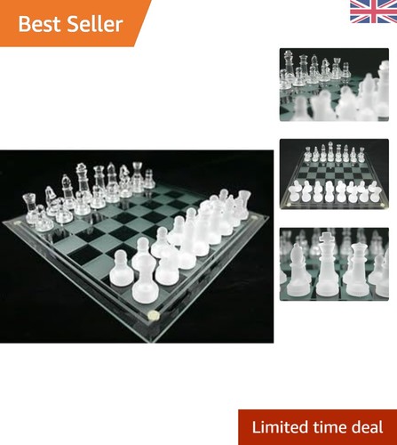 Sophisticated glass chess set - chess,