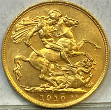 AUSTRALIA 1909 S GOLD SYDNEY SOVEREIGN RARE Key Date Low Mint CHOICE UNC #01